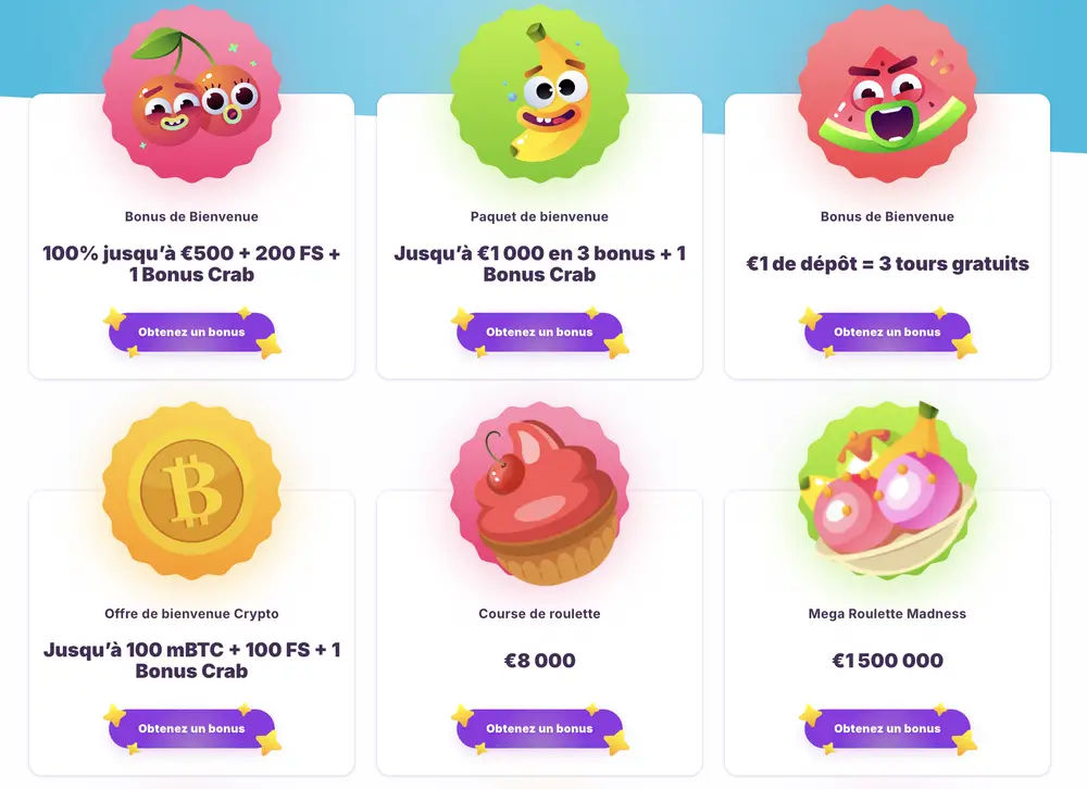 Ontdek de welkomstbonussen en promoties bij Nomini Casino Bonusopties bij Nomini Casino met vrolijke fruitkarakters en aantrekkelijke aanbiedingen